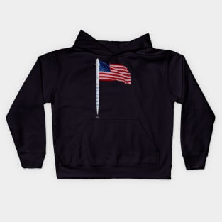 American Flag Falcon Rocket Launch America Kids Hoodie